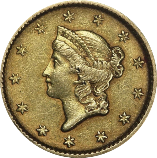 Gold dollar obverse from 1852